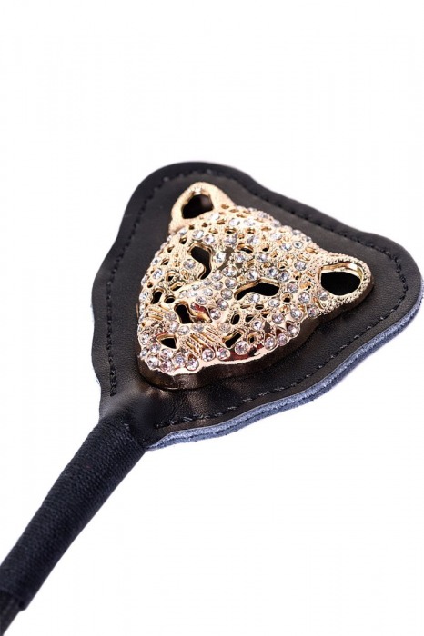 Чёрный стек с фигуркой леопарда на наконечнике - 21 см. - ToyFa - купить с доставкой в Орске