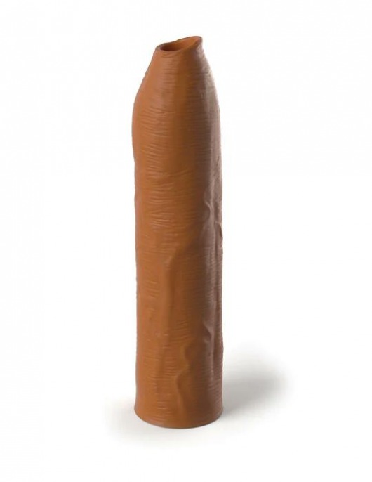 Кофейная насадка-удлинитель Uncut Silicone Penis Enhancer - 17,8 см. - Pipedream - в Орске купить с доставкой