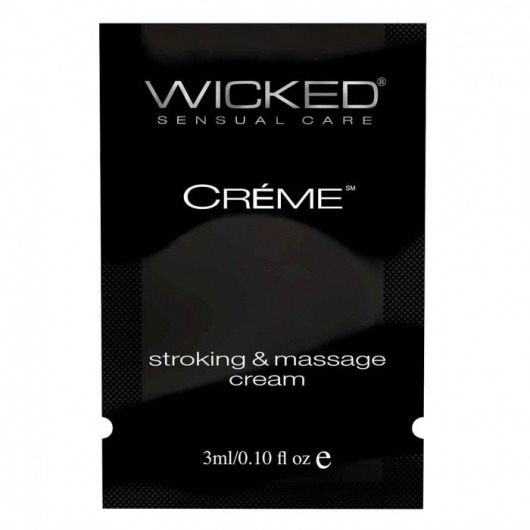 Крем для массажа и мастурбации Wicked Stroking and Massage Creme - 3 мл. - Wicked - купить с доставкой в Орске