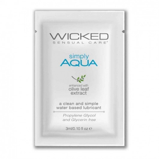 Легкий лубрикант на водной основе Wicked Simply AQUA - 3 мл. - Wicked - купить с доставкой в Орске