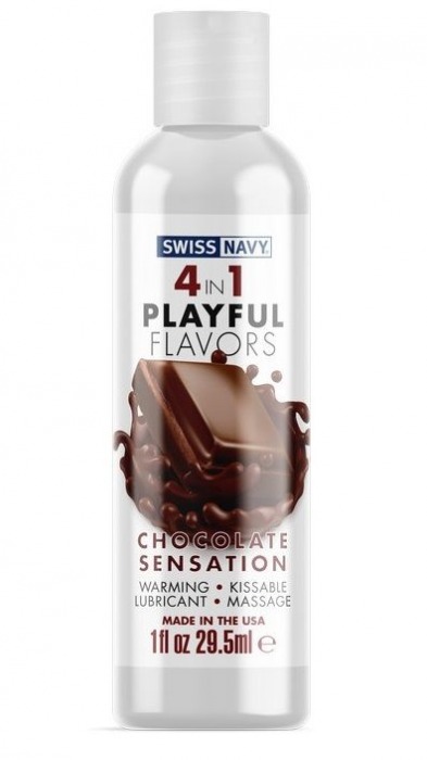 Массажный гель 4-в-1 Chocolate Sensation с ароматом шоколада - 29,5 мл. - Swiss navy - купить с доставкой в Орске