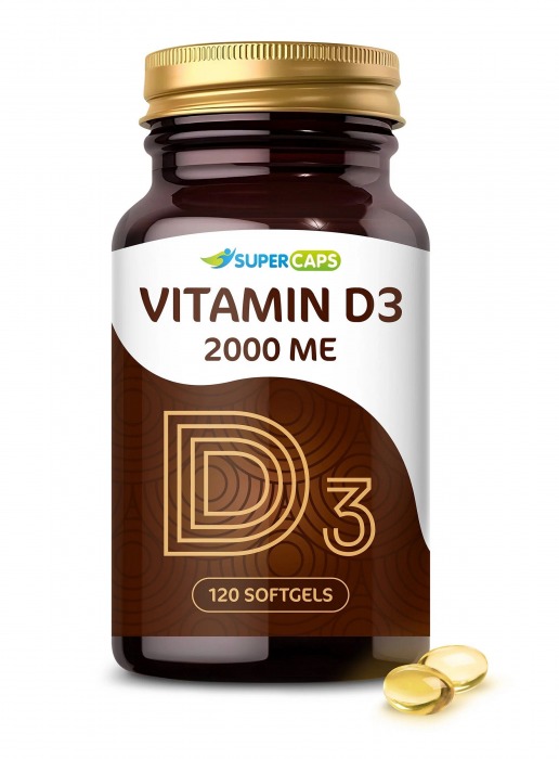 Пищевая добавка SuperCaps VITAMIN D3 2000 ME - 120 капсул - SuperCaps - купить с доставкой в Орске