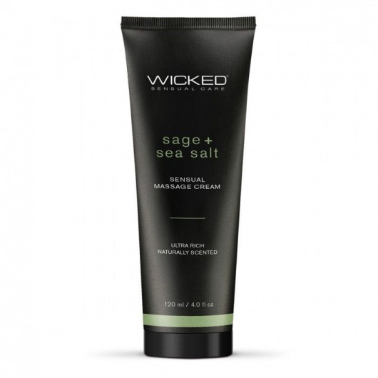 Массажный легкий крем WICKED Sage plus Sea Salt - 120 мл. - Wicked - купить с доставкой в Орске