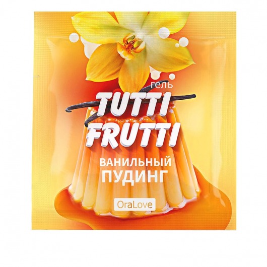 Пробник гель-смазки Tutti-frutti со вкусом ванильного пудинга - 4 гр. - Биоритм - купить с доставкой в Орске