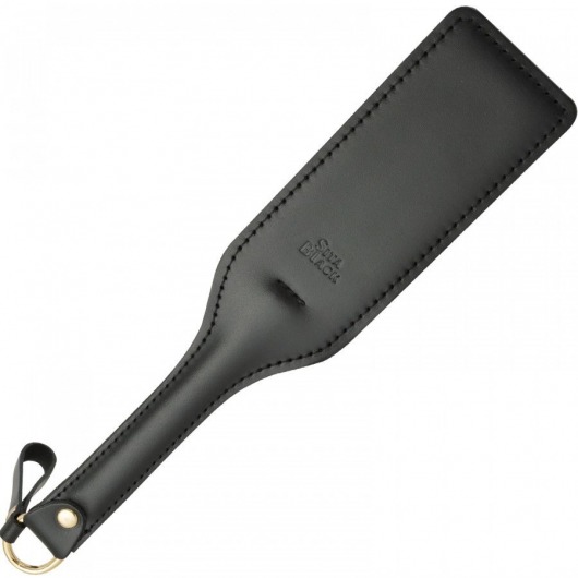 Черная кожаная шлепалка SitaBlack - 30 см. - Sitabella - купить с доставкой в Орске