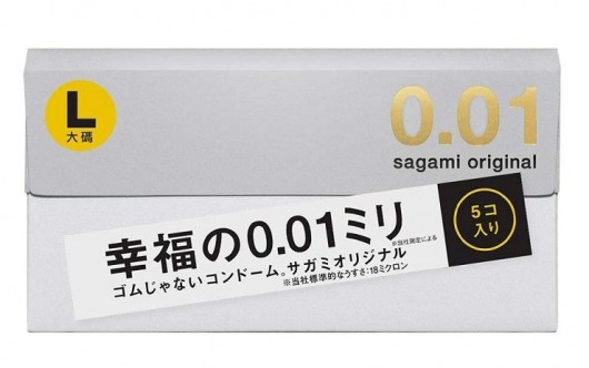 Презервативы Sagami Original 0.02 L-size увеличенного размера - 5 шт. - Sagami - купить с доставкой в Орске