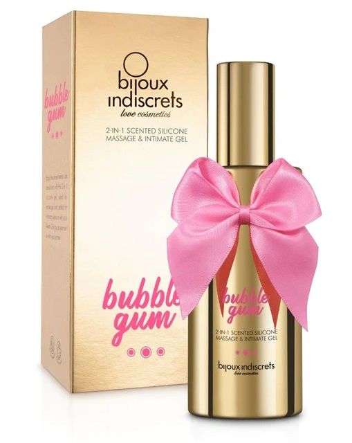 Гель с ароматом жвачки Bubblegum 2-in-1 Scented Silicone Massage And Intimate Gel - 100 мл. - Bijoux Indiscrets - купить с доставкой в Орске