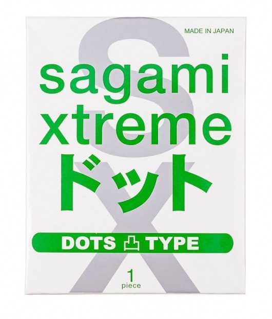 Презерватив Sagami Xtreme Type-E с точками - 1 шт. - Sagami - купить с доставкой в Орске