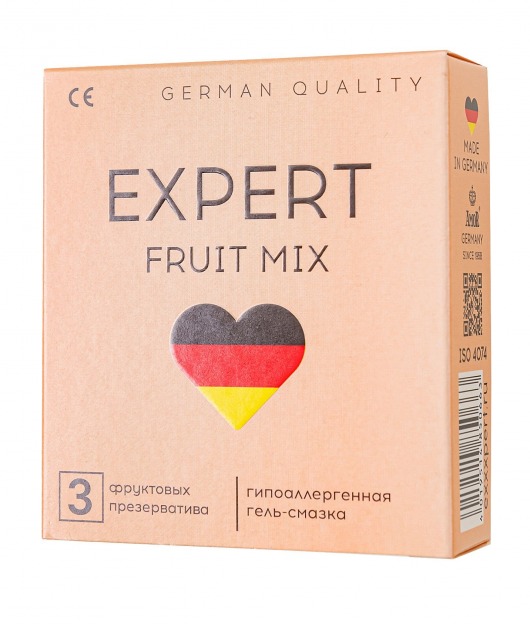 Ароматизированные презервативы EXPERT Fruit Mix - 3 шт. - Expert - купить с доставкой в Орске