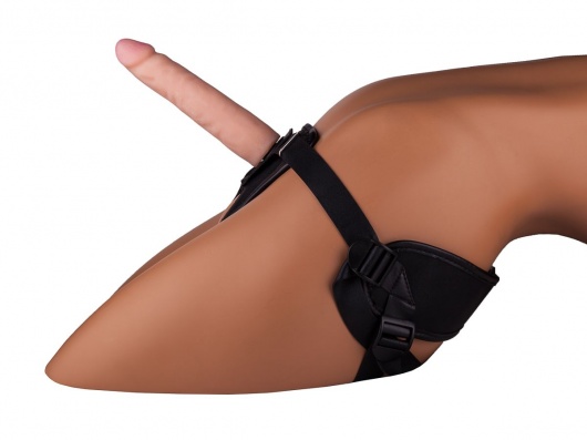 Женский страпон с реалистичной насадкой - 17 см. - LOVETOY (А-Полимер) - купить с доставкой в Орске