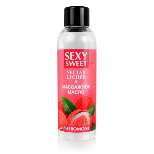 Массажное масло Sexy Sweet Nectar Lychee с феромонами и ароматом личи - 75 мл. - Биоритм - купить с доставкой в Орске