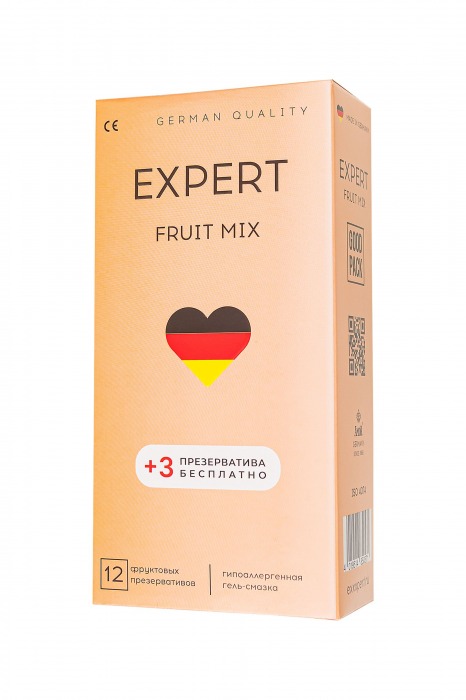 Ароматизированные презервативы EXPERT Fruit Mix - 12 шт.(+3 в подарок) - Expert - купить с доставкой в Орске