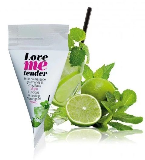 Съедобное согревающее массажное масло Love Me Tender Mojito с ароматом мохито - 10 мл. - Love to Love - купить с доставкой в Орске