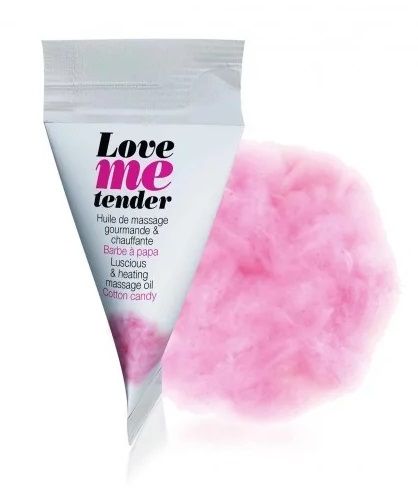 Съедобное согревающее массажное масло Love Me Tender Cotton Candy с ароматом сладкой ваты - 10 мл. - Love to Love - купить с доставкой в Орске