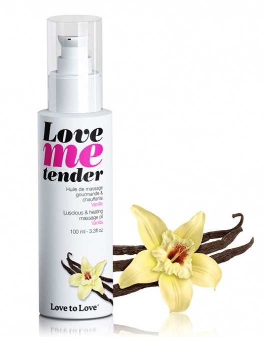 Съедобное согревающее массажное масло Love Me Tender Vanilla с ароматом ванили - 100 мл. - Love to Love - купить с доставкой в Орске