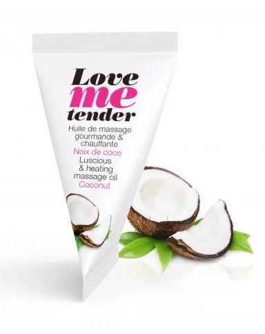 Съедобное согревающее массажное масло Love Me Tender Cocos с ароматом кокоса - 10 мл. - Love to Love - купить с доставкой в Орске