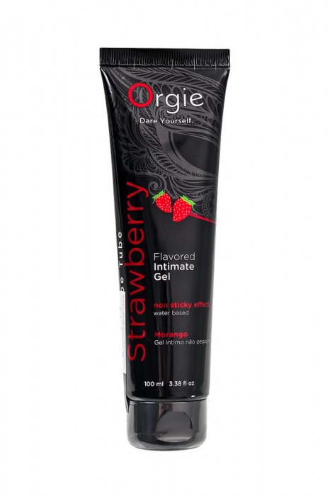 Интимный гель на водной основе Lube Tube Strawberry с клубничным вкусом - 100 мл. - ORGIE - купить с доставкой в Орске