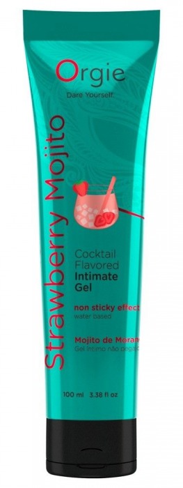 Съедобный интимный гель Orgie Lube Tube Cocktail Strawberry Mojito - 100 мл. - ORGIE - купить с доставкой в Орске