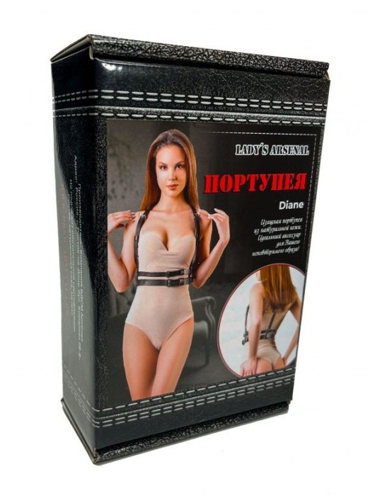 Изящная портупея из натуральной кожи Diane - БДСМ Арсенал - купить с доставкой в Орске