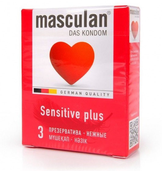 Презервативы Masculan Sensitive plus - 3 шт. - Masculan - купить с доставкой в Орске