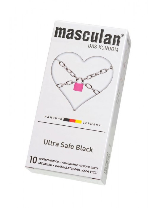 Ультрапрочные презервативы Masculan Ultra Safe Black - 10 шт. - Masculan - купить с доставкой в Орске