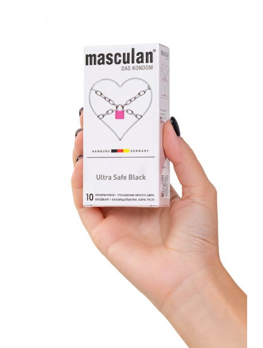 Ультрапрочные презервативы Masculan Ultra Safe Black - 10 шт. - Masculan - купить с доставкой в Орске