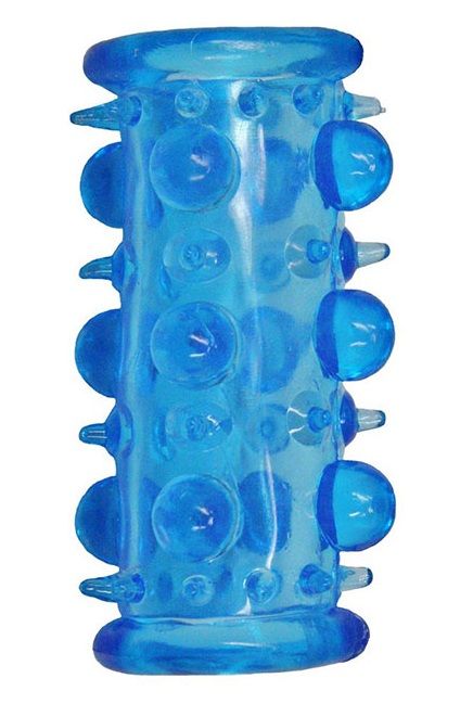 Голубая насадка с шипами и шишечками LUST CLUSTER - Dream Toys - в Орске купить с доставкой