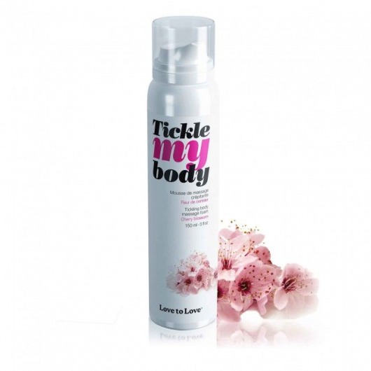Массажная хрустящая пенка Tickle My Body Cherry Blossom с ароматом вишневого цвета - 150 мл. - Love to Love - купить с доставкой в Орске