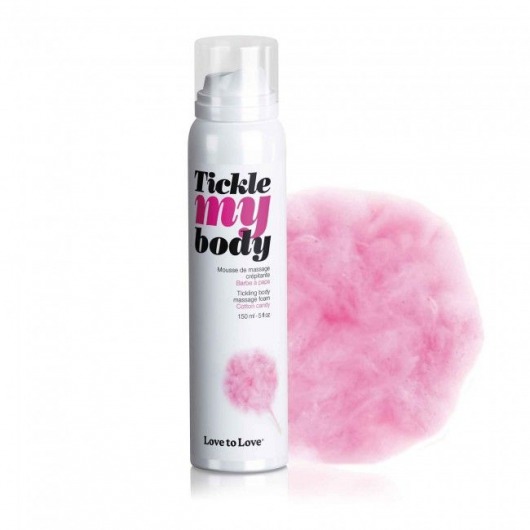 Массажная хрустящая пенка Tickle My Body Cotton Candy с ароматом сладкой ваты - 150 мл. - Love to Love - купить с доставкой в Орске