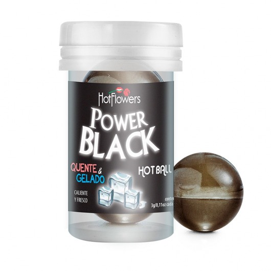 Интимный гель Power Black Hot Ball с охлаждающе-разогревающим эффектом (2 шарика по 3 гр.) - HotFlowers - купить с доставкой в Орске