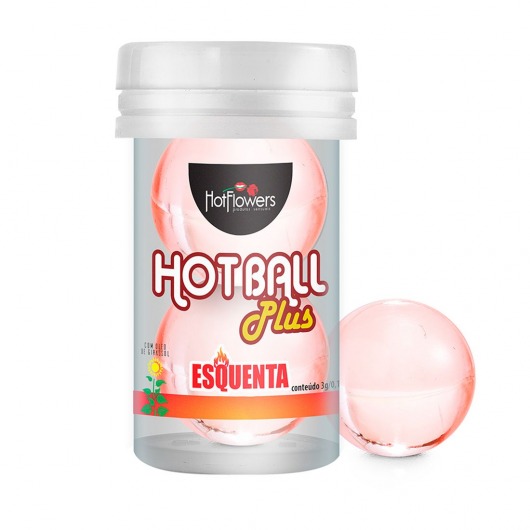 Лубрикант на масляной основе Hot Ball Plus с разогревающим эффектом (2 шарика по 3 гр.) - HotFlowers - купить с доставкой в Орске