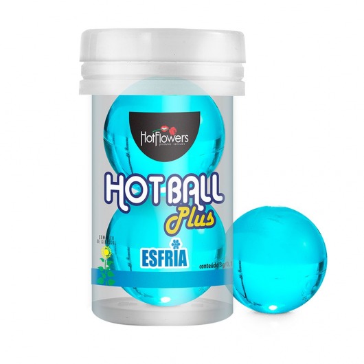 Лубрикант на масляной основе Hot Ball Plus с охлаждающим эффектом (2 шарика по 3 гр.) - HotFlowers - купить с доставкой в Орске