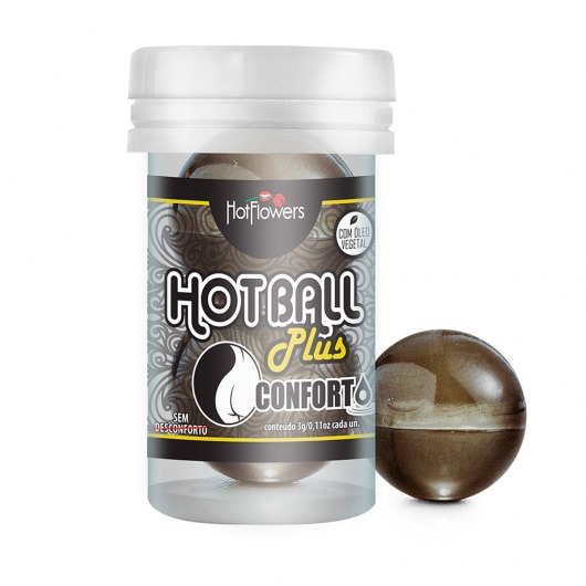 Анальный лубрикант на масляной основе Hot Ball Plus Conforto (2 шарика по 3 гр.) - HotFlowers - купить с доставкой в Орске