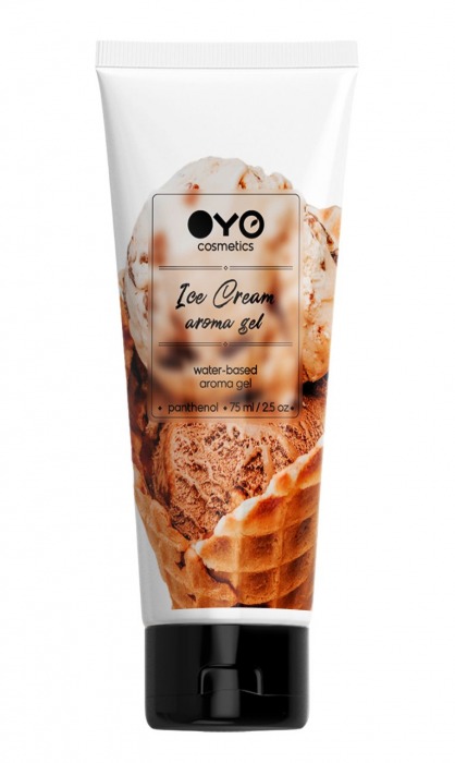 Лубрикант на водной основе OYO Aroma Gel Ice Cream с ароматом пломбира - 75 мл. - OYO - купить с доставкой в Орске