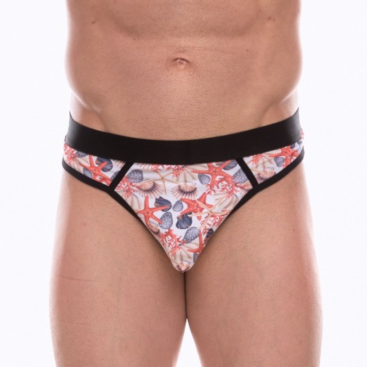 Мужские трусы-стринги с принтом в виде разноцветных ракушек - Don Moris купить с доставкой Мужские трусы-стринги с принтом в виде разноцветных ракушек - Don Moris купить с доставкой