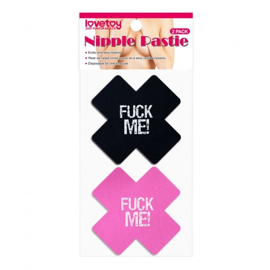 Набор из 2 пар пэстисов Cross Pattern Nipple Pasties - Lovetoy - купить с доставкой в Орске