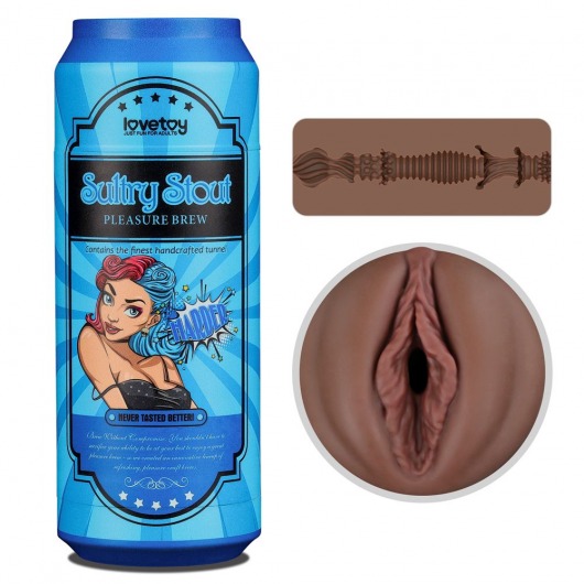 Коричневый мастурбатор-вагина Pleasure Brew Masturbator-Sultry Stout в банке - Lovetoy - в Орске купить с доставкой