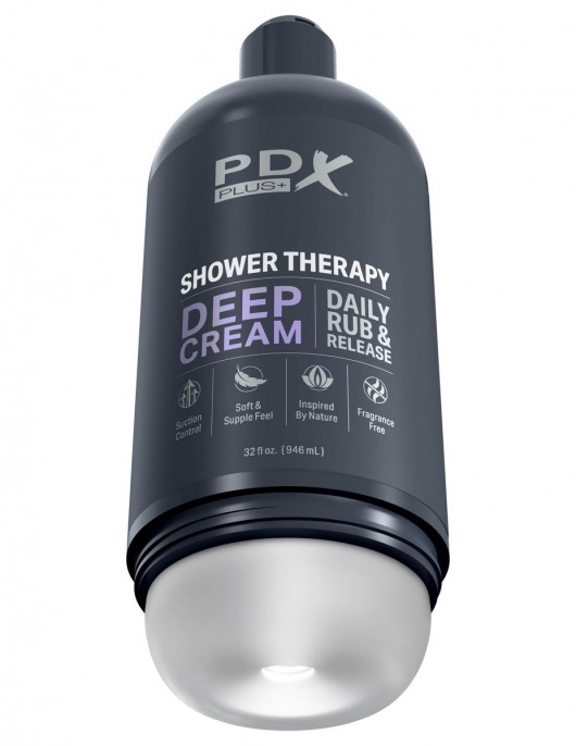 Мастурбатор в бутылке Shower Therapy Deep Cream - Pipedream - в Орске купить с доставкой