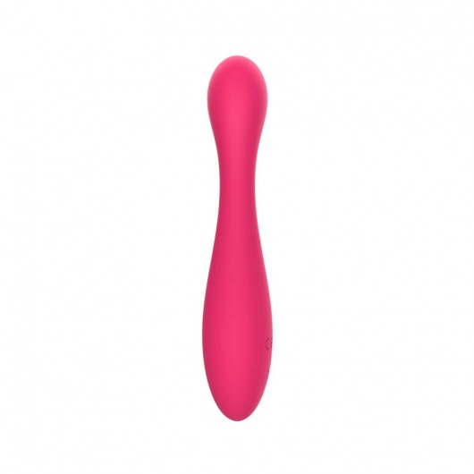 Розовый изогнутый вибромассажер - 18,9 см. - I-MOON