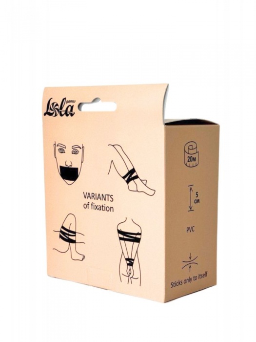 Черная бондажная лента Oxytocin - Lola Games - купить с доставкой в Орске