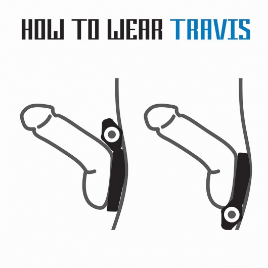 Черное эрекционное виброкольцо Rooster Travis - Velv or - в Орске купить с доставкой