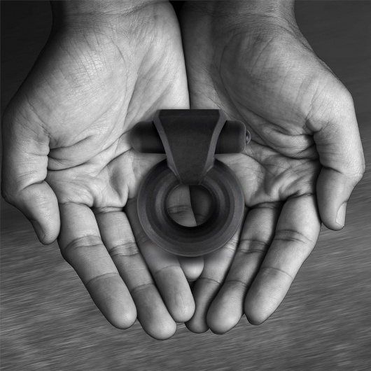 Черное эрекционное виброкольцо Rooster Travis - Velv or - в Орске купить с доставкой