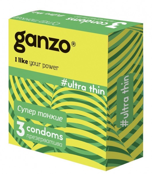 Ультратонкие презервативы Ganzo Ultra thin - 3 шт. - Ganzo - купить с доставкой в Орске