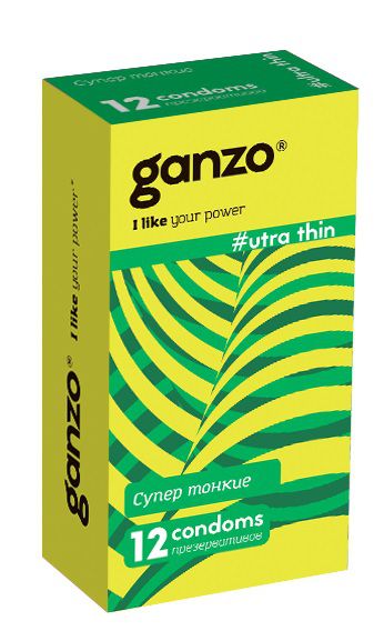 Ультратонкие презервативы Ganzo Ultra thin - 12 шт. - Ganzo - купить с доставкой в Орске