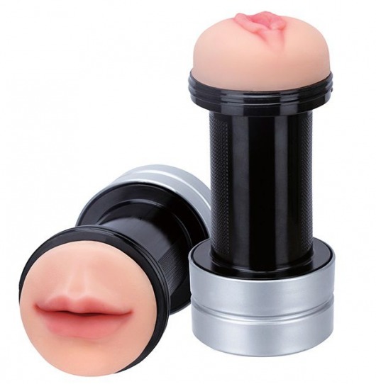 Двусторонний мастурбатор REALSTUFF 2 IN 1 HUMMER MOUTH   VAGINA - ротик и вагина - Dream Toys - в Орске купить с доставкой