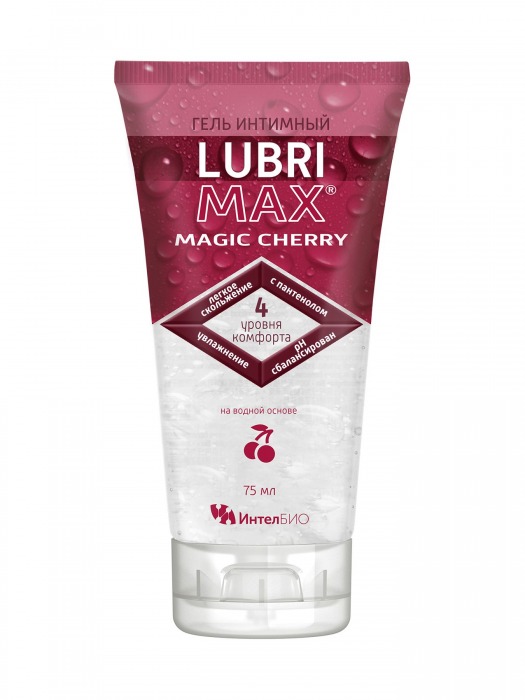 Интимный гель-смазка на водной основе Lubrimax Magic Cherry - 75 мл. - ИнтелБИО - купить с доставкой в Орске