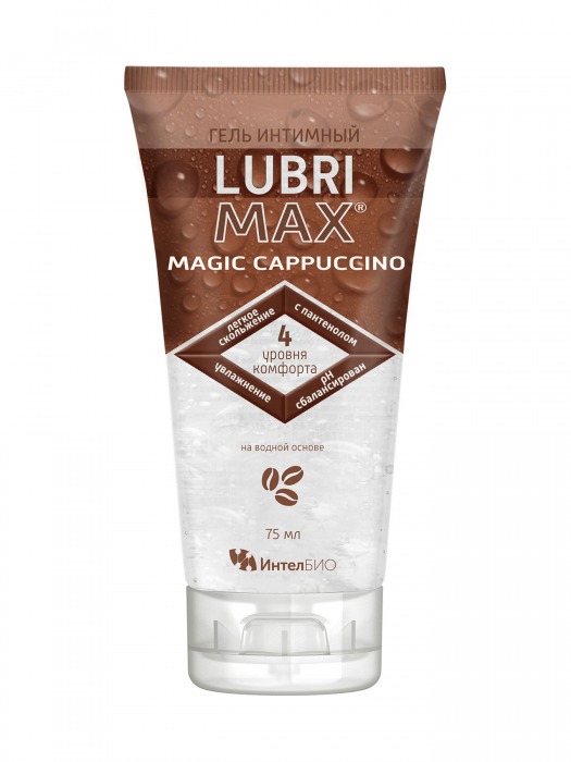 Интимный гель-смазка на водной основе Lubrimax Magic Cappuccino - 75 мл. - ИнтелБИО - купить с доставкой в Орске