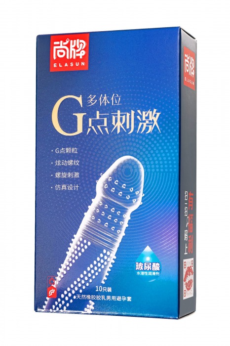 Ультратонкие презервативы Elasun G-spot stimulation с ребрами и точками - 10 шт. - Elasun - купить с доставкой в Орске