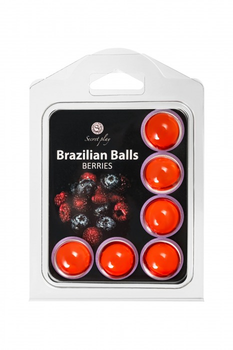 Набор из 6 шариков с массажным маслом Brazilian Balls с ароматом ягод - Secret Play - купить с доставкой в Орске