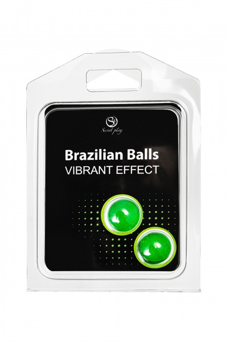 Набор из 2 шариков с массажным маслом Brazilian Balls с эффектом вибрации - Secret Play - купить с доставкой в Орске